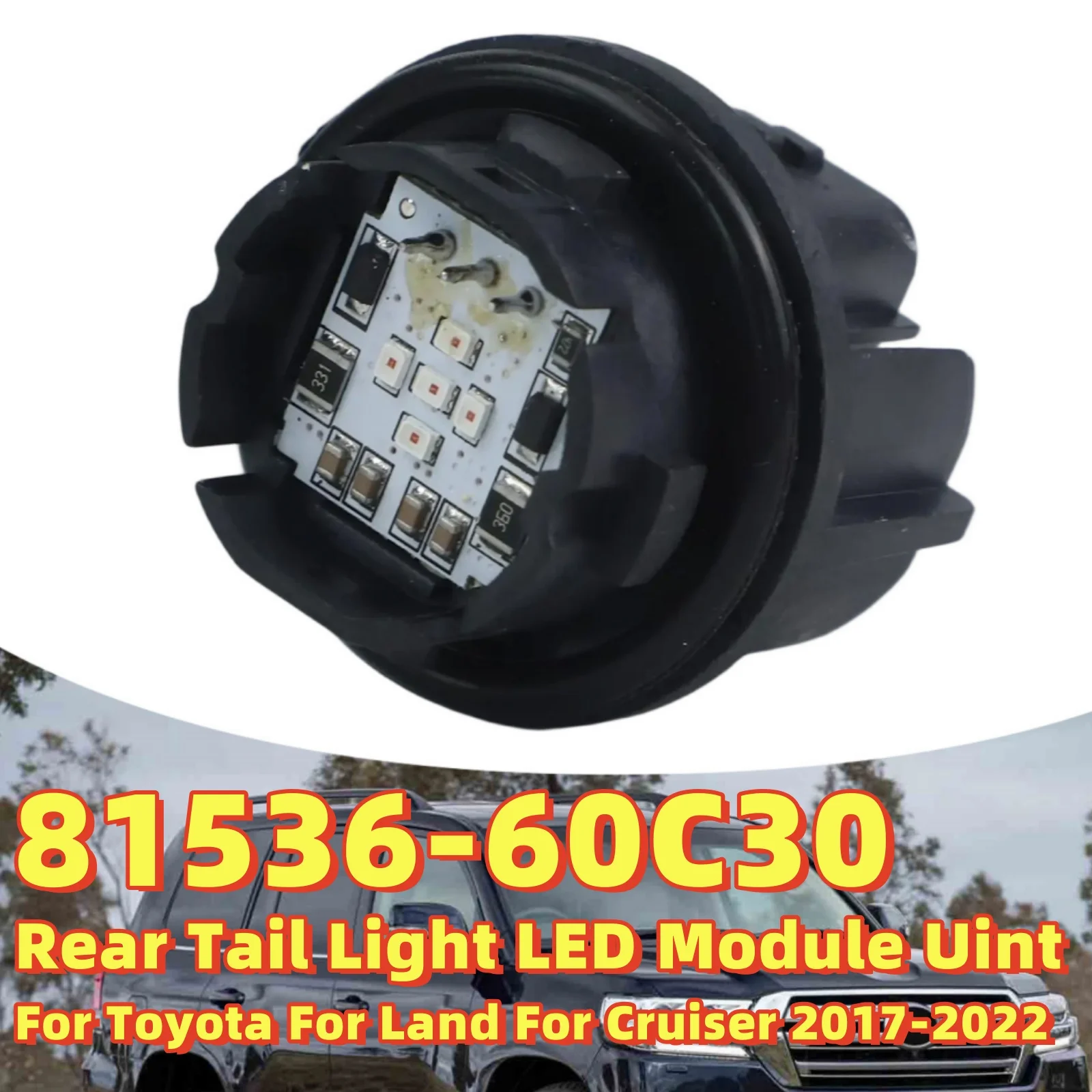 

Rear Tail Light LED Module Uint 81536-60C30 For Toyota For Land For Cruiser 2017-2022 taillight driver module 81536-60C30 Black