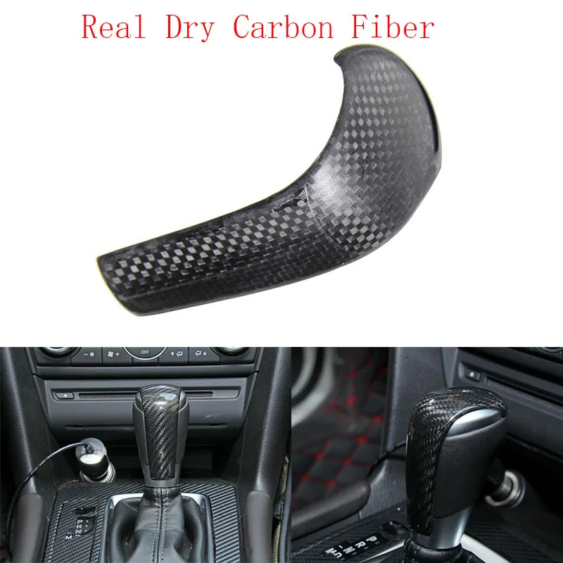 For Mazda Axela14-17 Atz14-18 CX3 18 CX4 16-18 CX5 15-17 Real Dry Carbon Fiber Refit Shift Handle Cover Steering Wheel Interior
