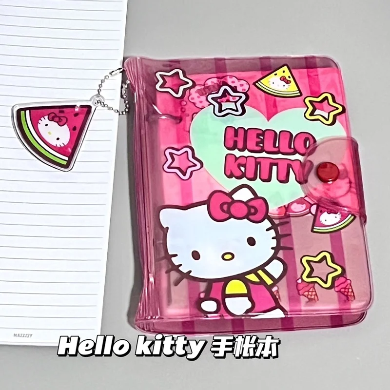 Anime Sanrio Pu Shell Notebook Hellokitty A5 Notebook Horizontal Inner Page Diary Draft Notepad Student Writing Stationery