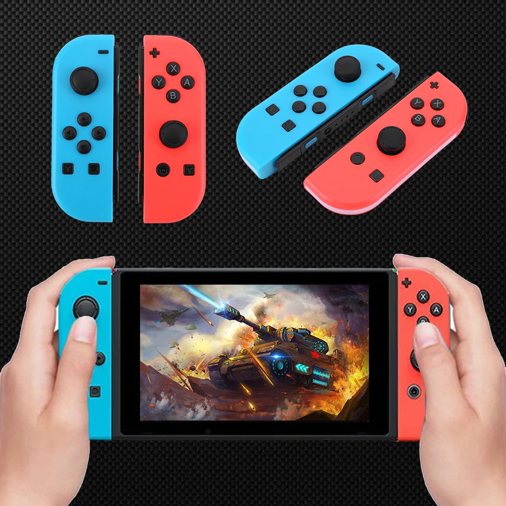 For NS Switch Joy-Con Controller Gamepad Left & Right Bluetooth-Compatible Console Controller with Hand Strap 3D Joystick