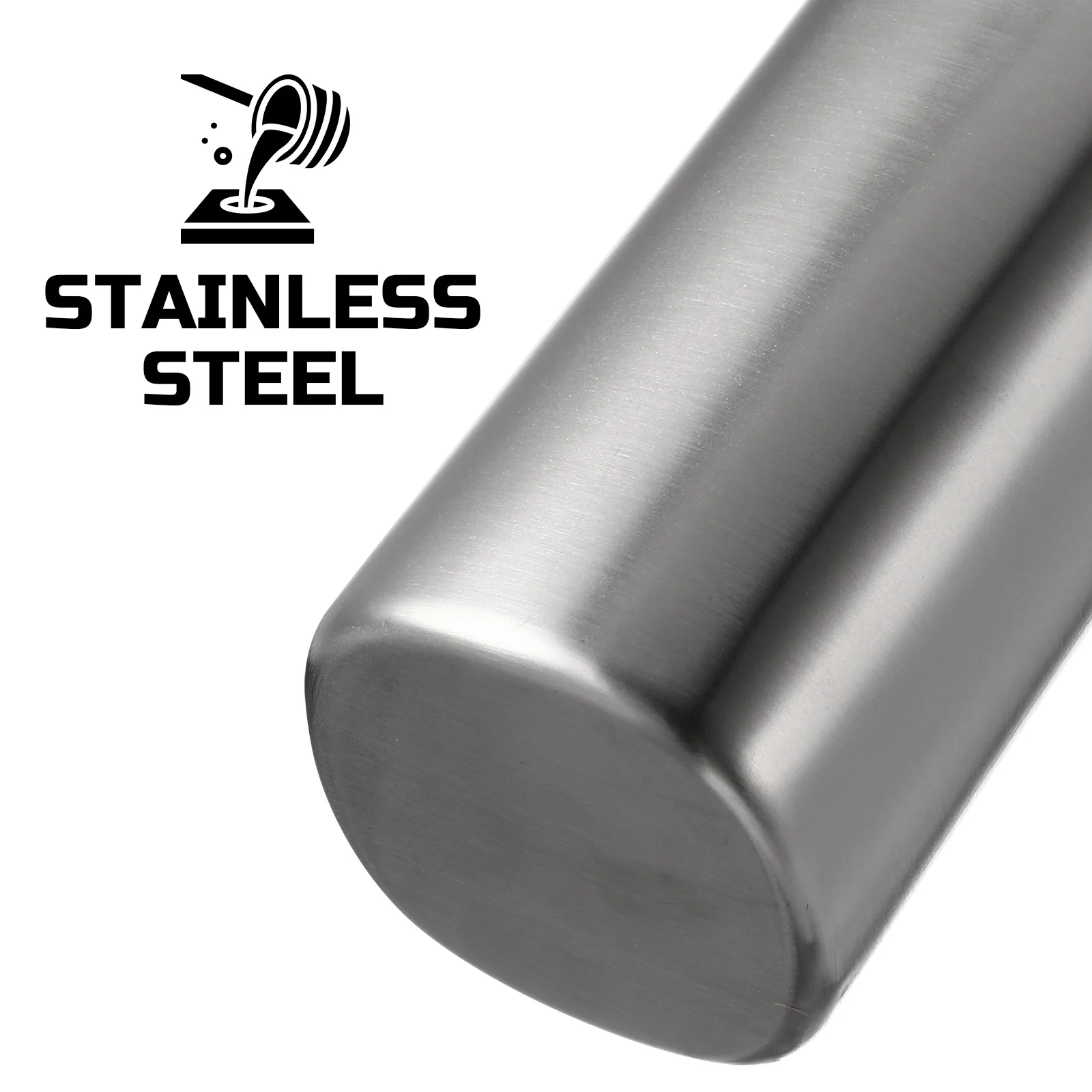 

1Pcs Stainless Steel Water Cup Polished Finish Heavy Duty Mug for Daily Use Bathroom Storage Organizer Metal Cup