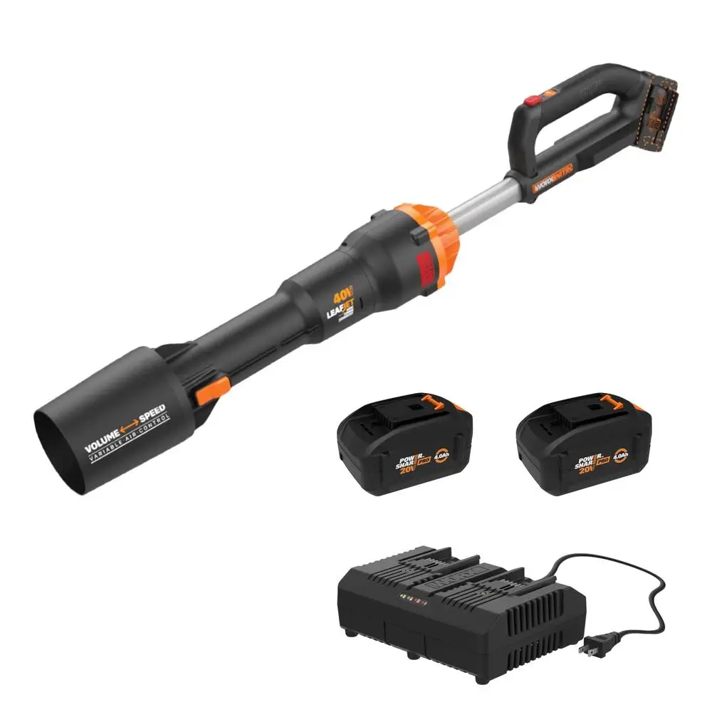 40V Cordless Leaf Blower & String Trimmer/Edger Bundle with Batteries & Charger Nitro Leaf Blower 620 CFM 165 MPH & 13