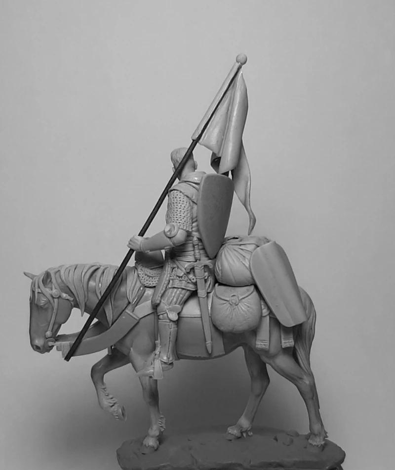 1/32 مقياس 54 مللي متر يموت الصب الراتنج نموذج لجسم عدة البولندية فارس هواية ألعاب مصغرة المفككة غير مصبوغ لتقوم بها بنفسك Diorama