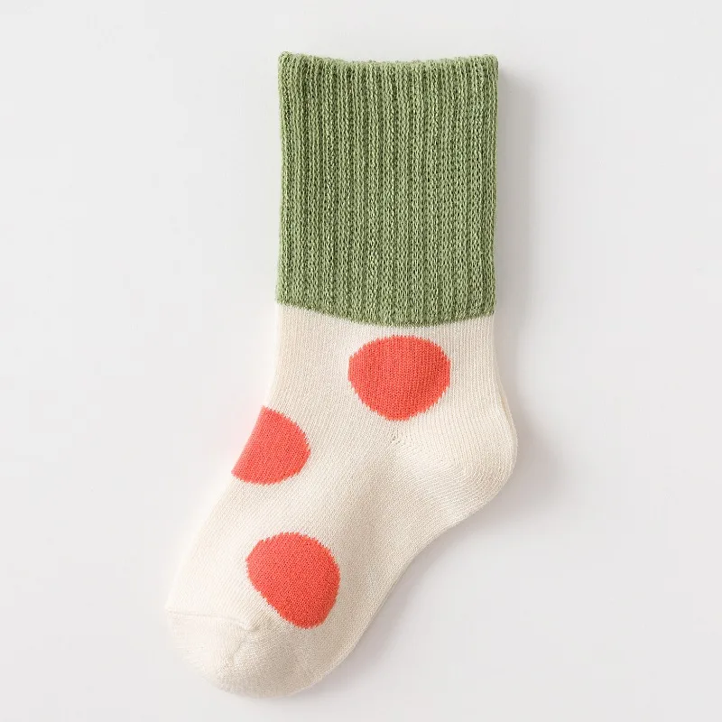 5 Pairs of Multi-color Spot Simple Fashion Outdoor Elastic Breathable Four Seasons Cotton Socks for Boys and Girls