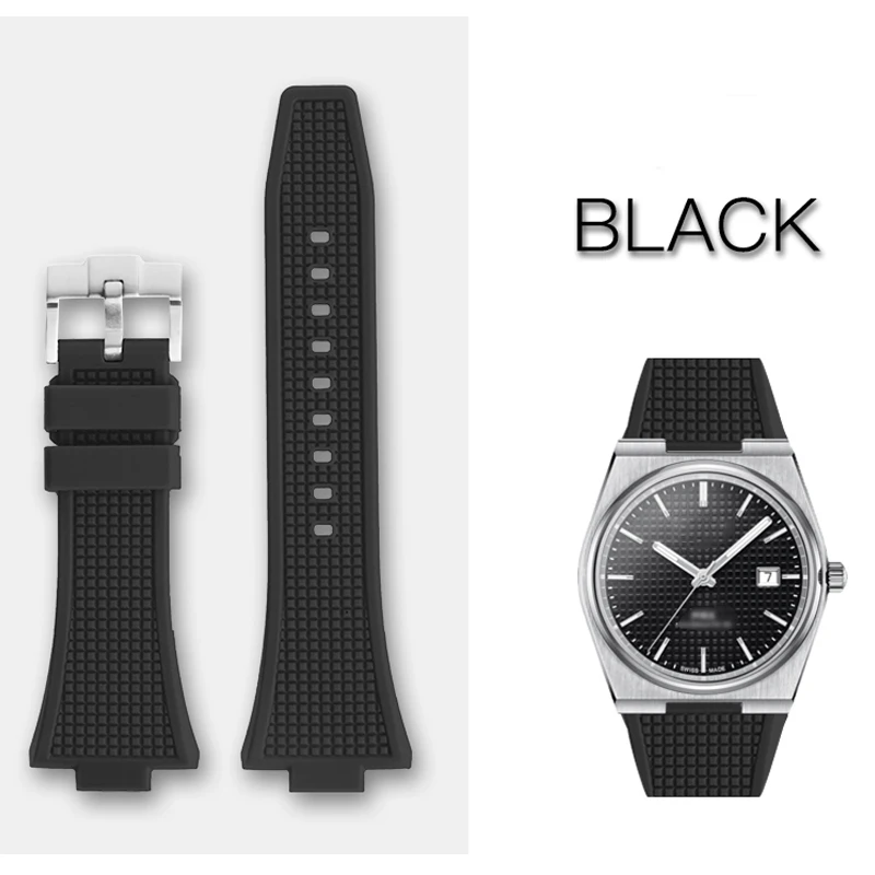 

For Tissot PRX Series T137.407/T137.410 Super Player Rubber Silicone Quick Release Watch Band Bracelet 26-12mm