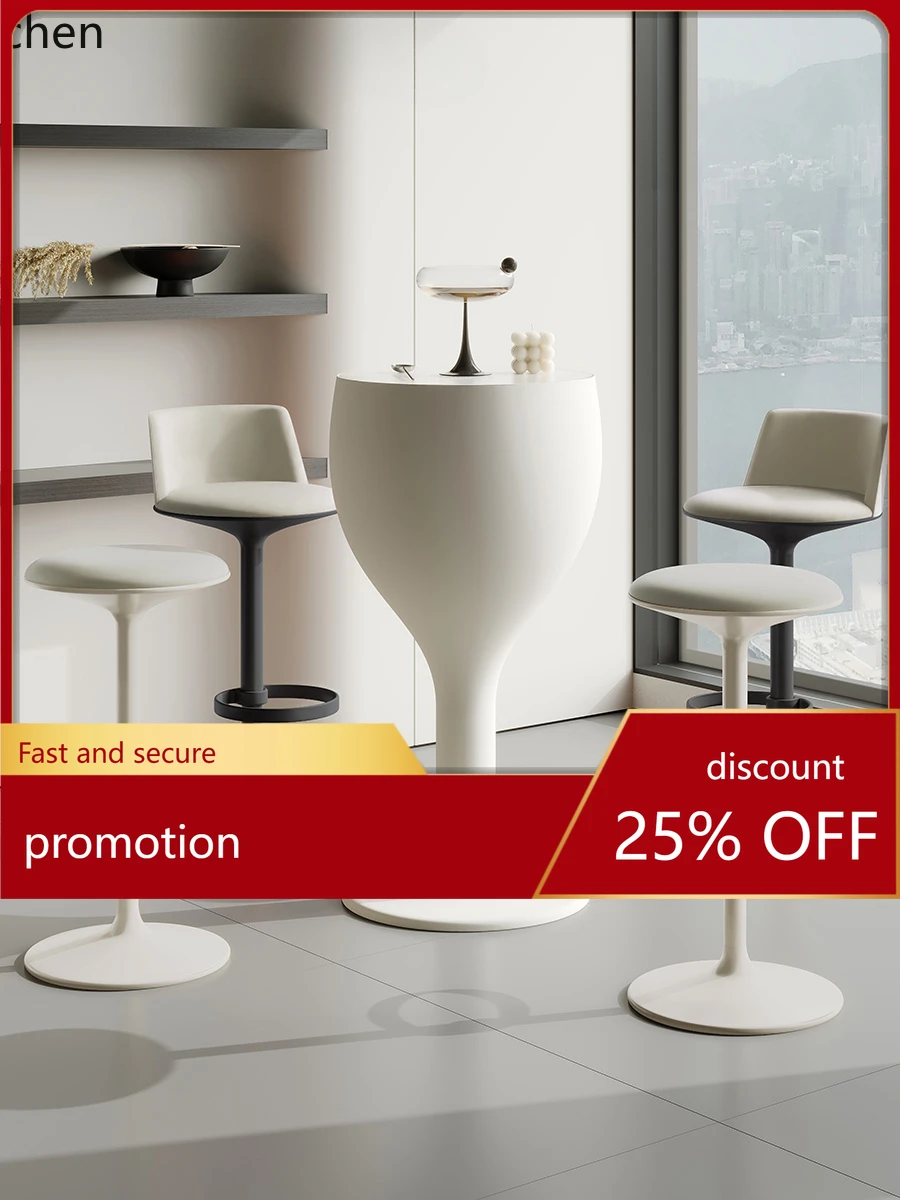 

ZMLmodern simple high-end bar milk tea shop coffee shop high chair stool household island chair