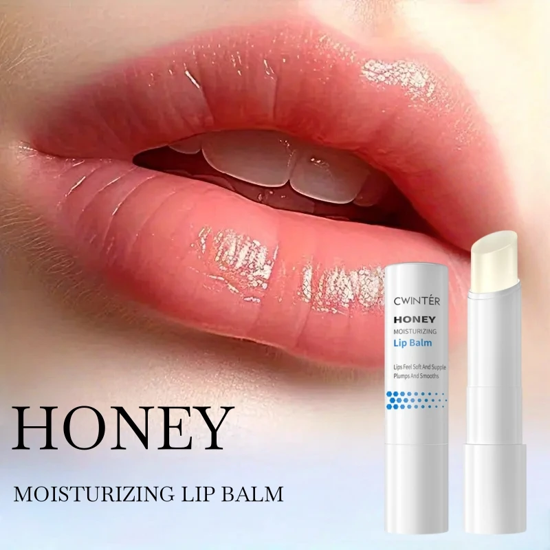 2-Pack of 3.2g Honey Moisturizing Lip Balm, All-Day Moisturizing Lip Balm, Natural Finish, Delicate Texture, Suitable for All Light Beige Skin Tones, Lip Care Product for All Skin Types, Simple Stick Design, Easy to Carry, Seasonal Care, Deep Moisturization, Long-Lasting Hydration, Smooth Texture, Suitable for Creating Glossy Lips, Natural Honey Formula, Powerful Lip Care, Suitable for Daily Use by Both Men and Women