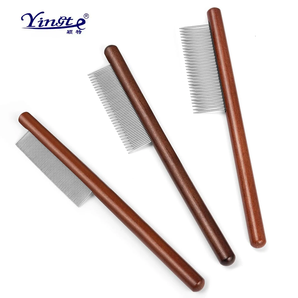 

Grooming For Pets Solid Wood Cat Combs Pet Massage Metal Flea Brush Used Remove Cat/Dog Tangles Pets Tangled And loose Hair Tool