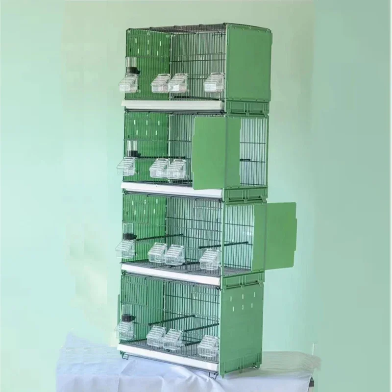 New Arrival Factory Wholesale High Quality Luxury Metal Birds Cage Multilayer Portable Bird Breeding Cage Stackable Bird Cage