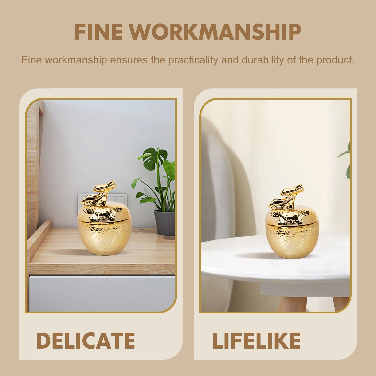 

Electroplated Storage Box Candy Container Sealed Lid Household Tea Dried Fruit Flour Grains Preservation Decorative