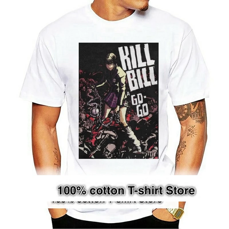 Kill Bill Gogo Yubari T Shirt For Men 100% Cotton Casual T-Shirts Round Neck Tee Shirt Short Sleeve Tops Printed