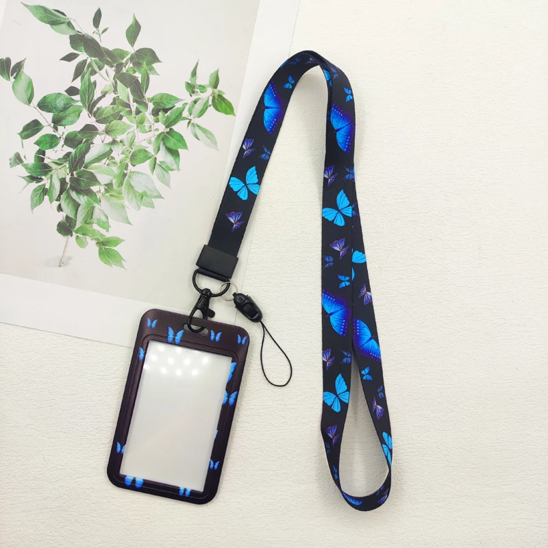 Schmetterling Ausweishalter Lanyards Mädchen Tür Kartenetui Hängendes Seil Frauen Ausweishalter Umhängeband Visitenkarte Geschenk – Detail 22