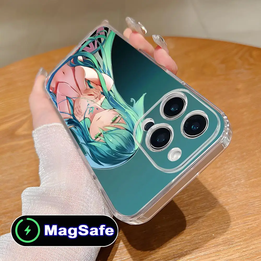 Saya no Uta حافظة هاتف محمول لهاتف آيفون 17 16 15 14 13 12 11 Air Pro Max Plus Mini Magsafe غطاء ملون شفاف جميل