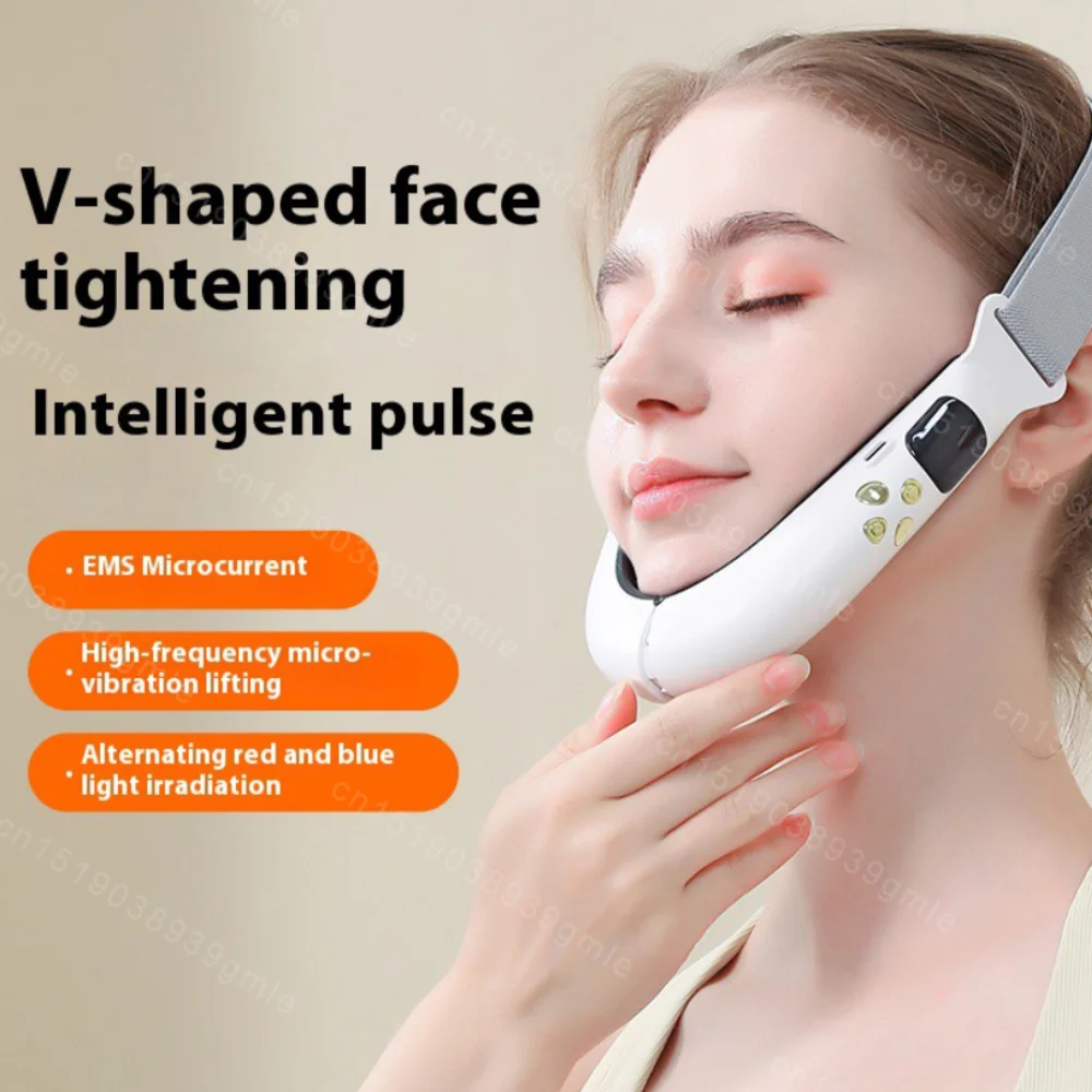 Ems Facials Lifting Device V Face Massager Double Chin Lift Up Remover Beauty Instrument Thin Face Tool