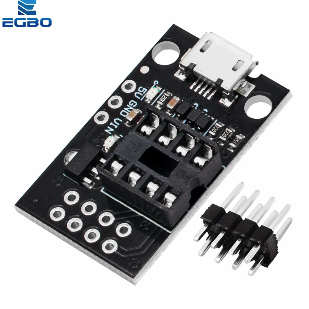 1~10PCS EGBO Development Board For ATtiny13A/ATtiny25/ATtiny45/ATtiny85 Programming Editor Micro Usb Power Connector