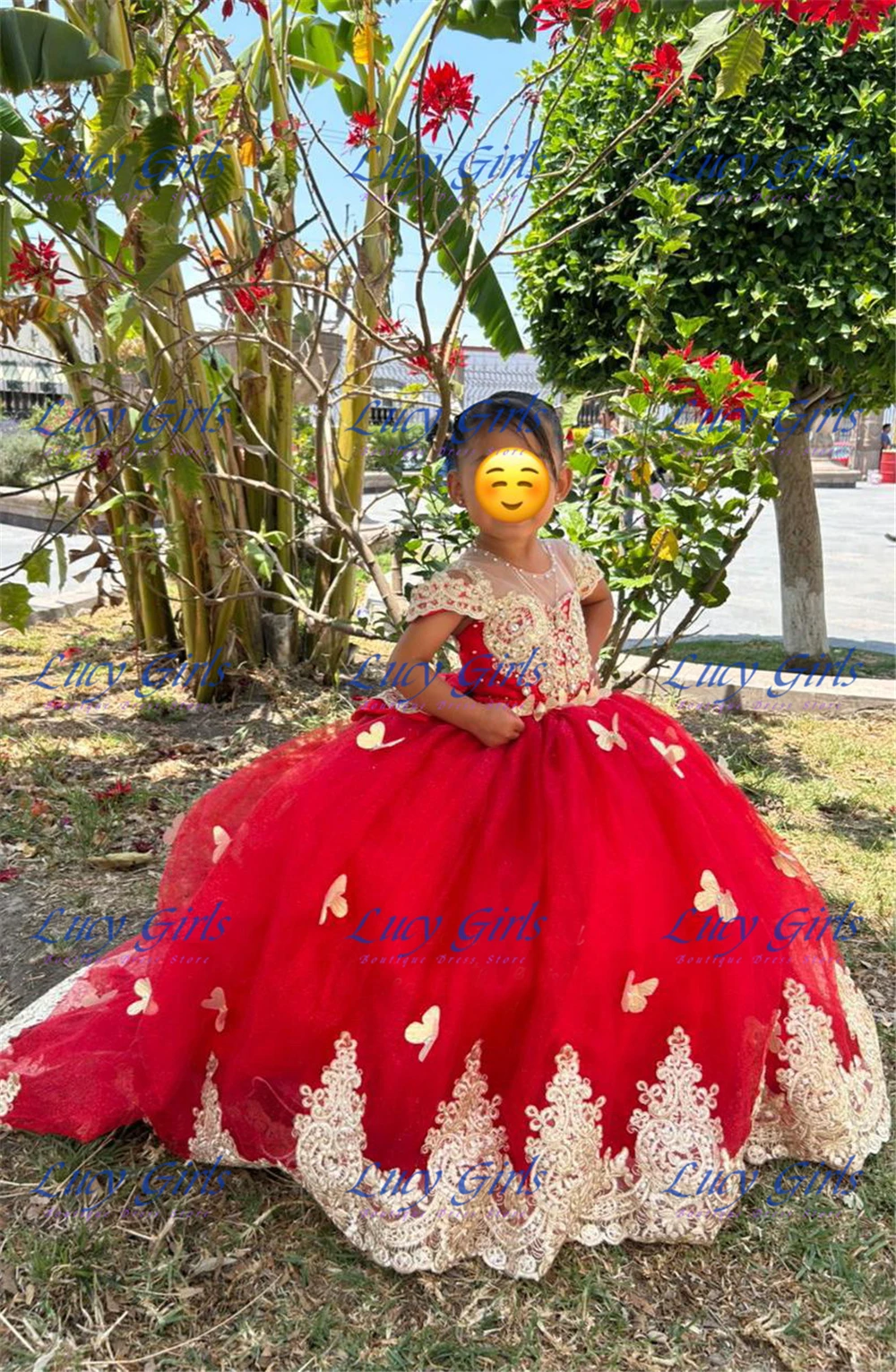 

Качественное платье с цветочным узором для девочек, красное тюлевое пышное платье с идеальной аппликацией, свадебные платья, платья маленькой принцессы для дня рождения