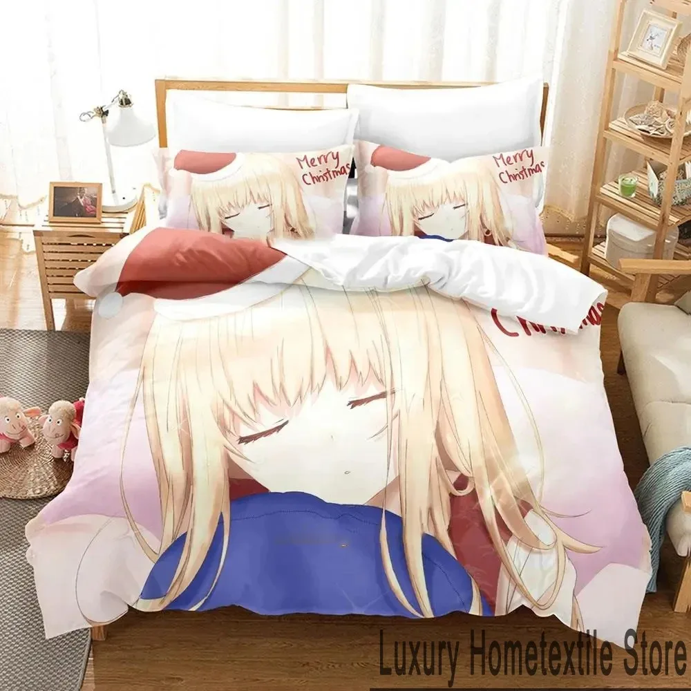 The Angel Next Door Spoils Me Rotten Anime Bedding Set Duvet Cover Bed Set Quilt Cover Pillowcase Comforter king Queen Size