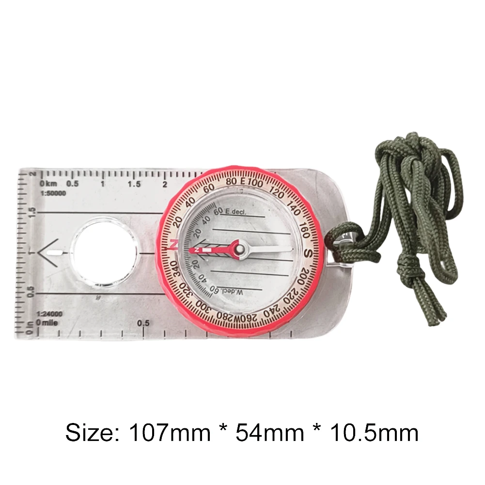 Luminous Compass for Expedition Shockproof Outdoor Adventure Warehouse Compass High Accuracy Multifunctional for Hiking Survival