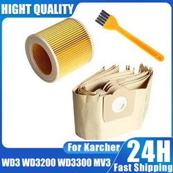 Filter Dust Bag for Karcher WD3 WD3200 WD3300 MV3 Vacuum Cleaner Spare Parts Replacement Hepa Filters Dust Bags Accessories