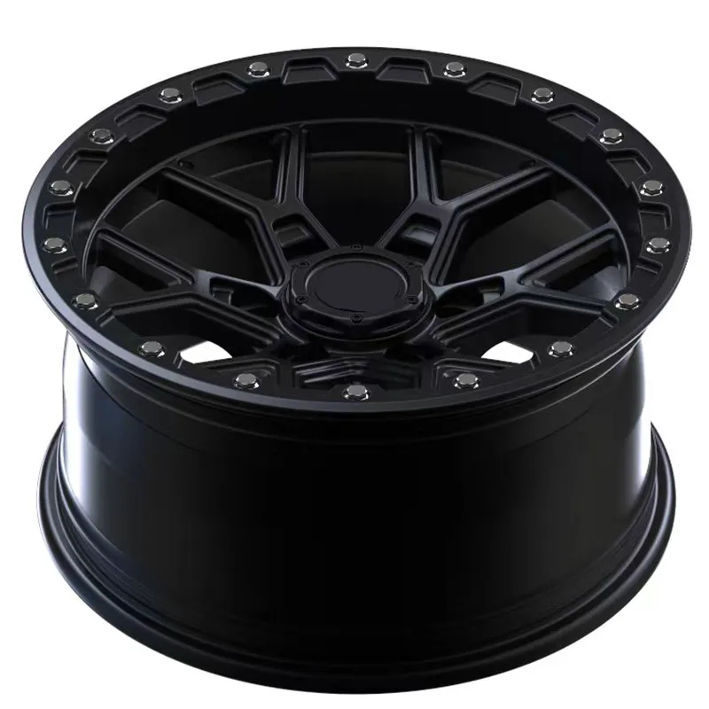 

Custom 22 Inch 6x139.7 Black Alloy Forged Offroad SUV Wheels Negative Offset
