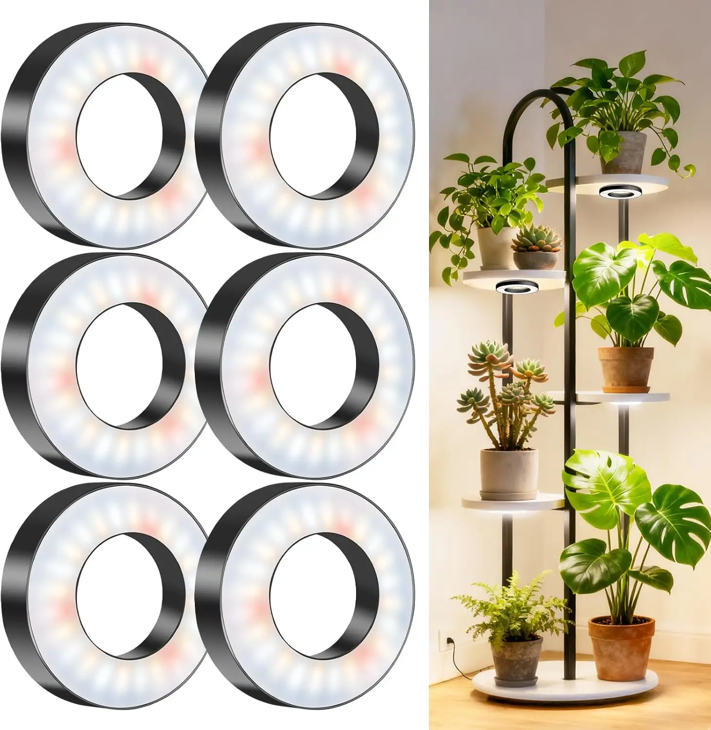 

288 LED Full Spectrum Indoor Plant Grow Light with Auto Timer, 3 Lighting Modes & 5 Brightness Levels