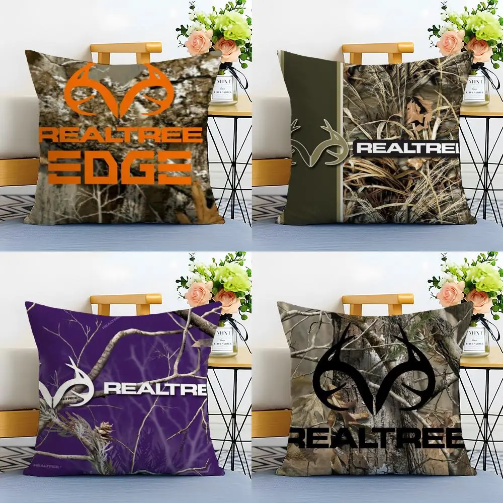 Stylish Casual Authentic Realtree Cushion Cover Linen Minimalist Soft  for Sofa Bed Home Room Decor