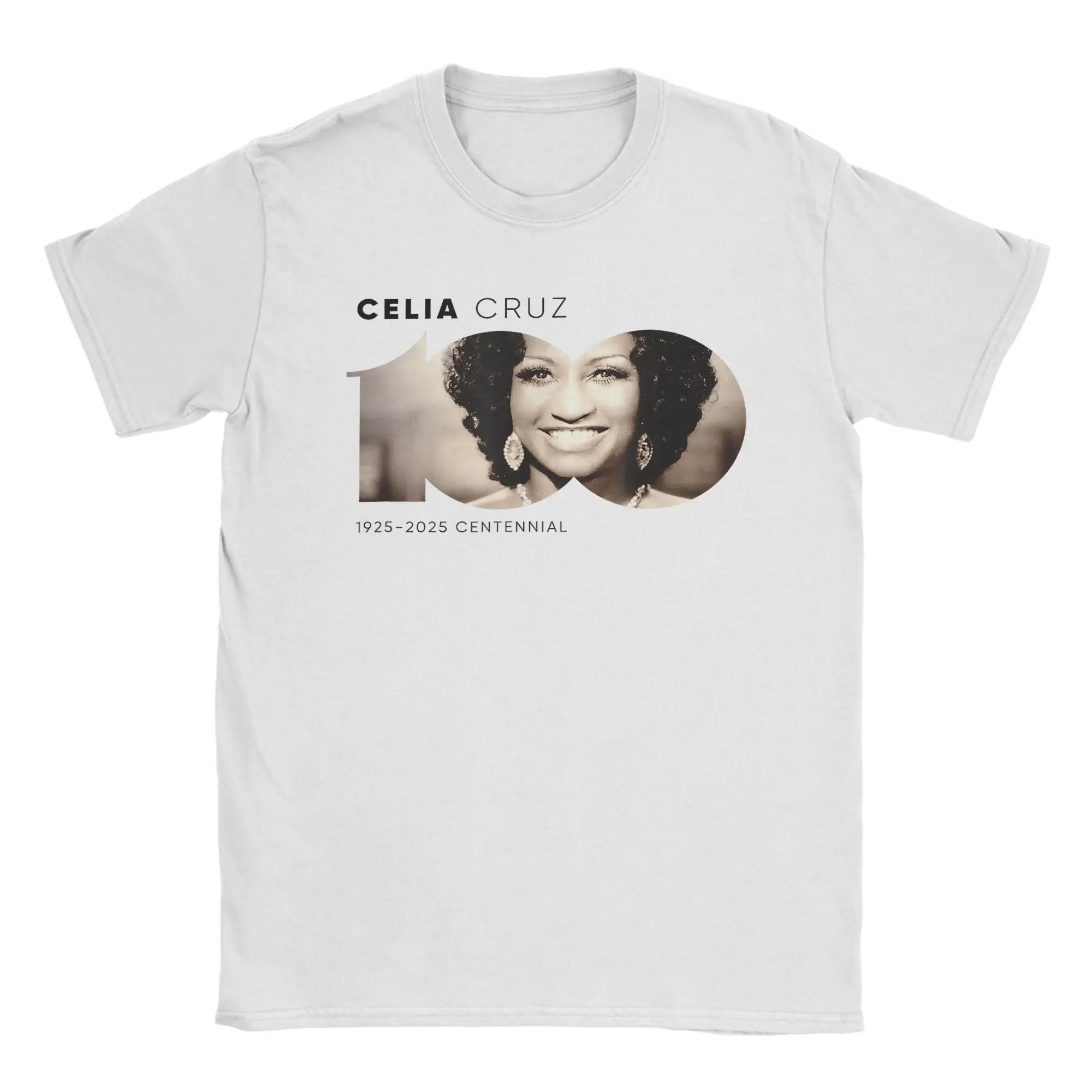 الأمازون الحصري سيليا كروز المئوية شعار تي شيرت الشاطئ موضة تي شيرت الذكور الملابس كبيرة الحجم قصيرة الأكمام Y2K الأساسية القمم