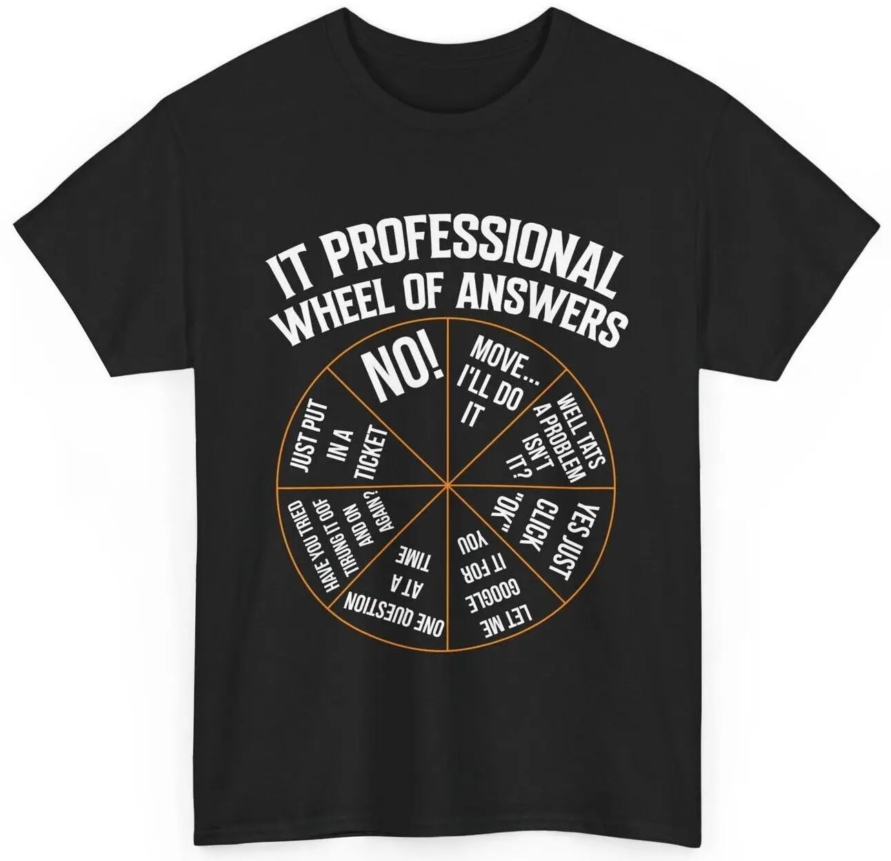 Technical Support Shirt, IT Professional Wheel Of Answers Shirt, Coding T-shirt