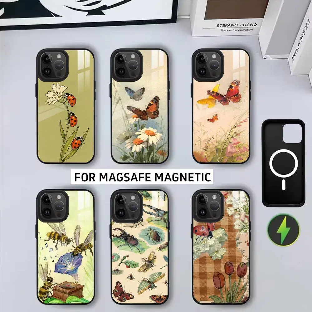 

I-Insects And B-Bugs World Phone Case For iPhone17,16,15,14,13,12,11 Plus,Pro Magnetic For Magsafe Wireless Charging