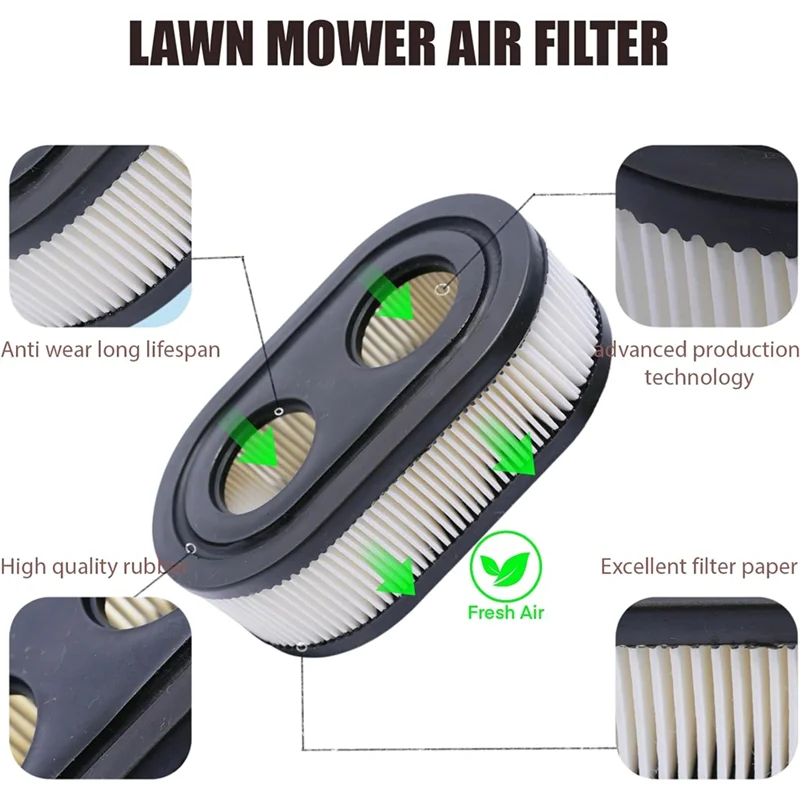 A03F-3Pack 593260 Air Filters & 491055 Spark Plug For 550E 575EX Series Engines,Includes Lawn Mower Spark Plug Rc12yc 491055T
