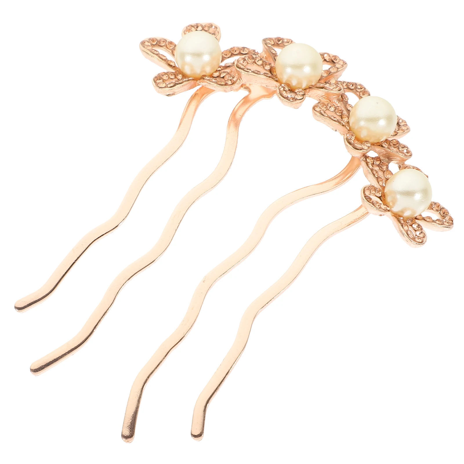 

Rhinestone Pearl Flower Hair Pin Wedding Hairpiece Bridal Headwear Elegant Hair Clip for Bride Bridesmaids Wedding Headpiece