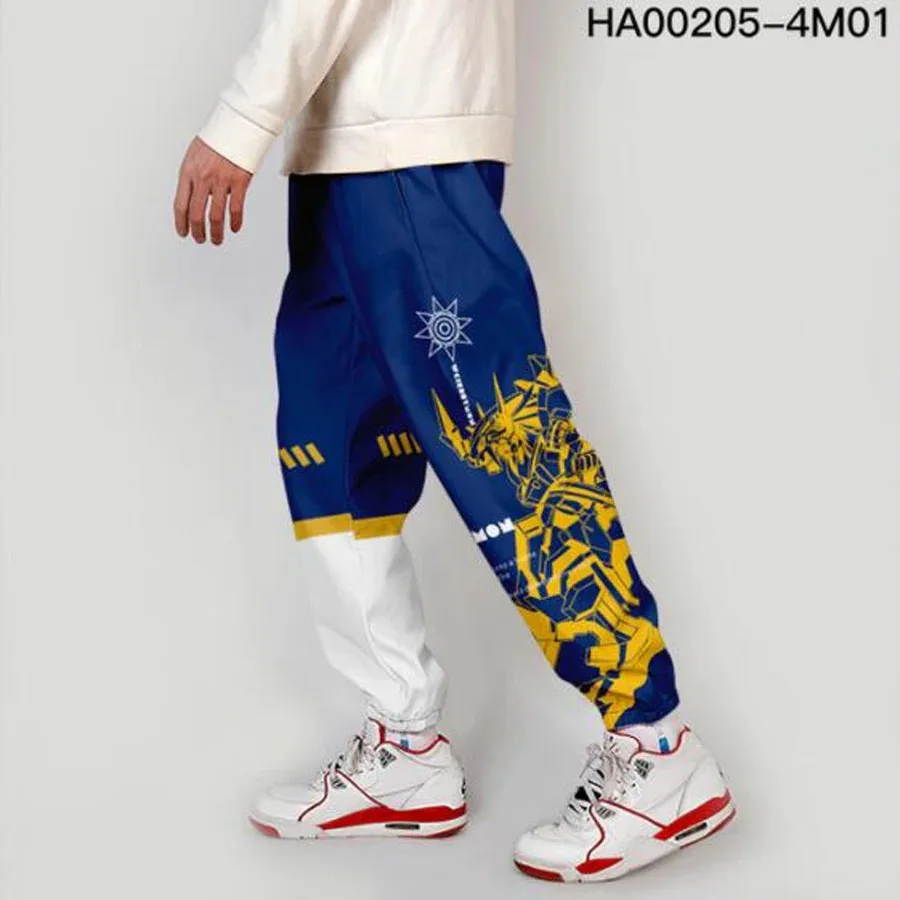 Anime Digimon Adventure 3D Joggers Pants Men/Women Casual Trousers Hip Hop Sweatpants Agumon Taichi Yagami Cosplay Costumes 2024