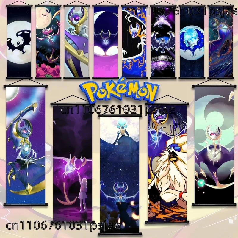 

Mysterious Lunala Pokémon Scroll Wall Decor - Infuse Your Room with The Ethereal Aura of Psychic/Ghost - Type Pokemon