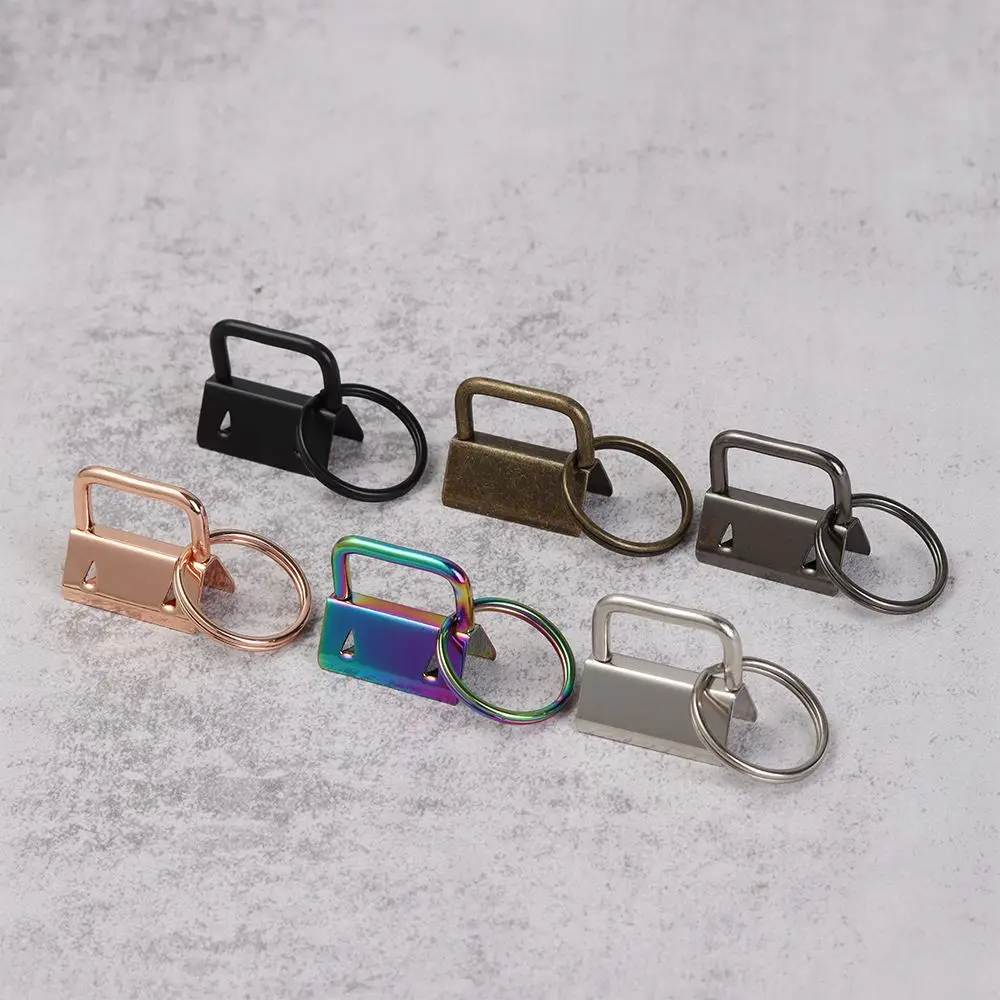 5Pcs 26/32mm Metal Tail Clips Key Fob Hardware for Belts Bag Ribbon Webbing Wristlet Keychain Making Tail Clips Supplies