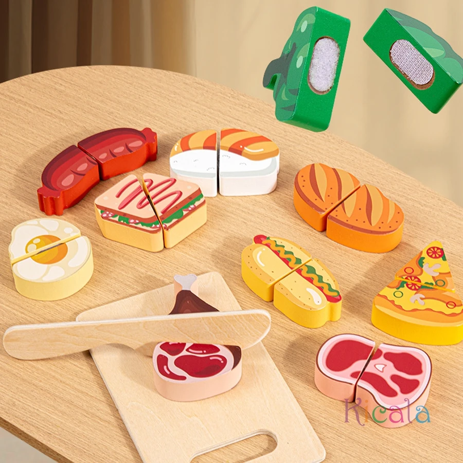 Zabawka symulacyjna kuchnia drewniana klasyczna gra akcesoria kuchenne zabawka edukacyjna Montessori dla dzieci zestaw kuchni do zabawy