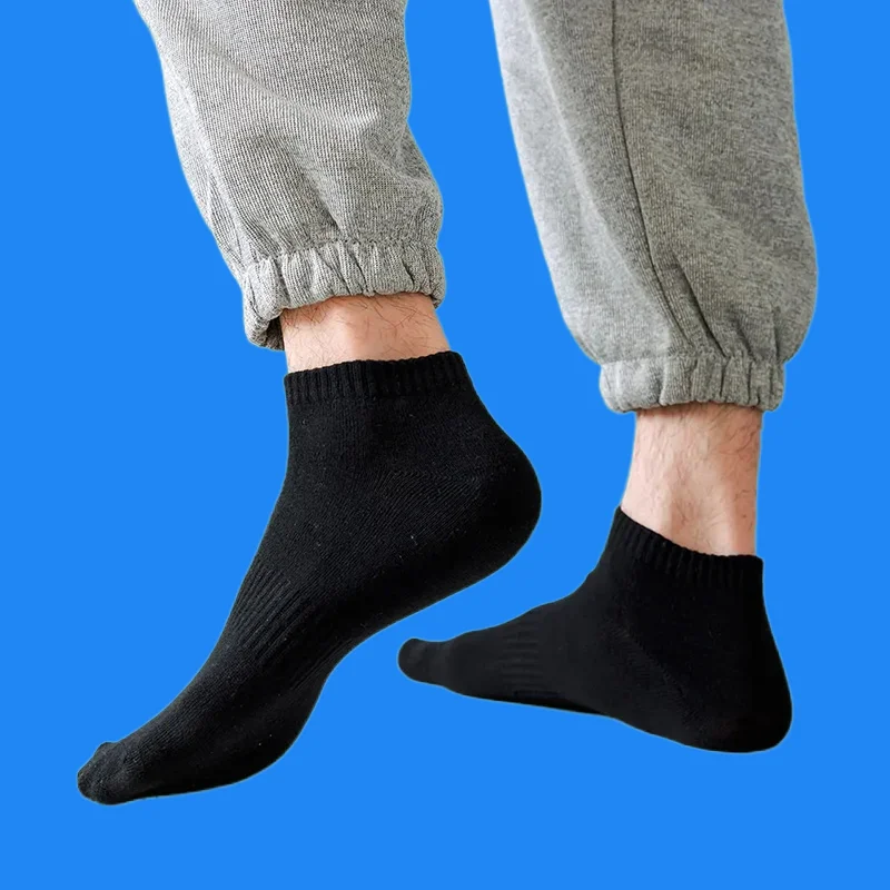 5/10/20 Pairs New High Quality Men Cotton Short Socks Breathable Women Breathable Boat Socks Solid Colors Business Ankle Socks