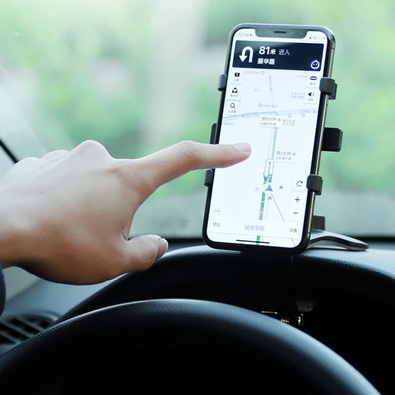 حامل هاتف السيارة العالمي حامل لوحة القيادة سيارة قاعدة تركيب مزودة بمشبك GPS عرض قوس سيارة الهاتف المحمول دعم آيفون سامسونج Xiaomi