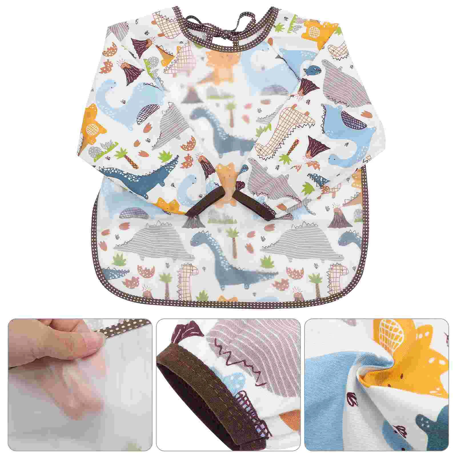 

Children's Apron Bib Muslin Bibs for Kids Marail and Clothes Baby All Newborns Sleeve Toddlers Eating Paint Meal