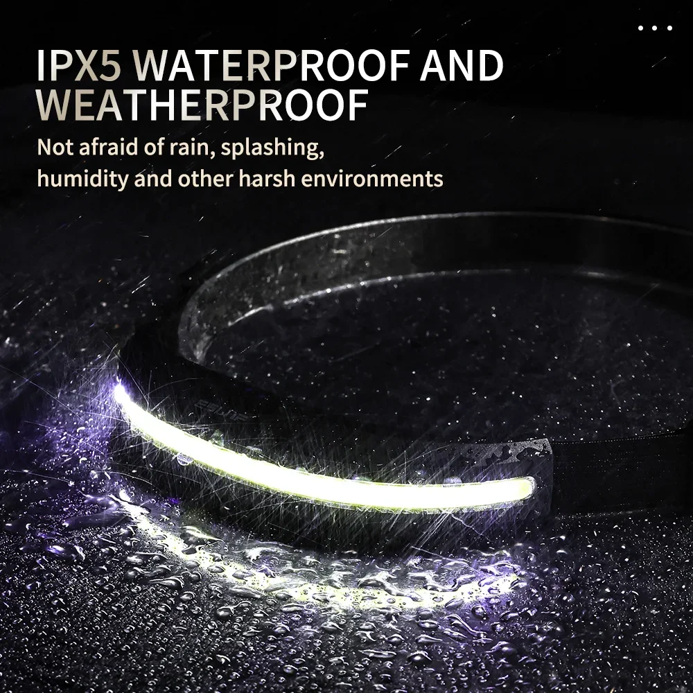 400 루멘 USB 충전식 낚시 러닝 헤드램프 초강력 자전거 사이클링 반려견 산책용 COB LED 헤드램프