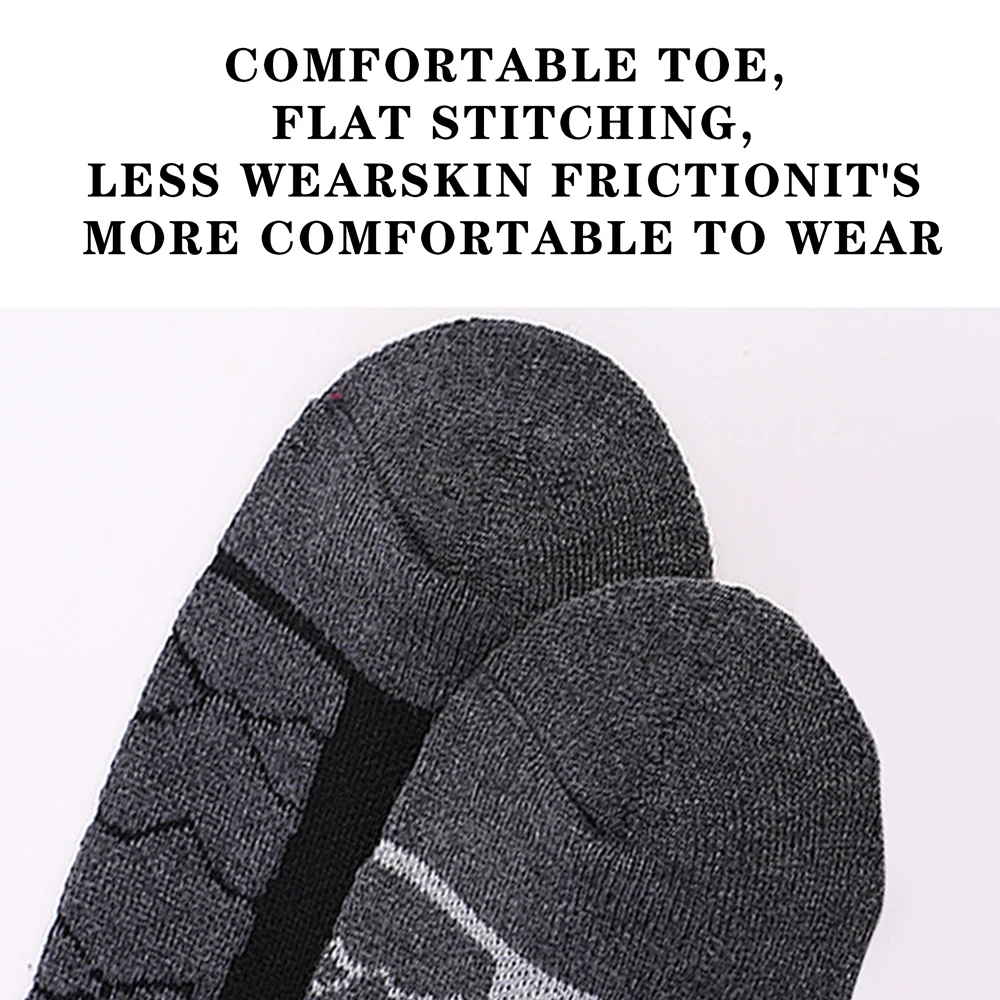 1 paar Merino Wolle Baumwolle Winter Männer Warme Ski Socken Dicker Sport Snowboard Radfahren Fußball Socken Hohe Elastische Thermische Socken – Detail 7