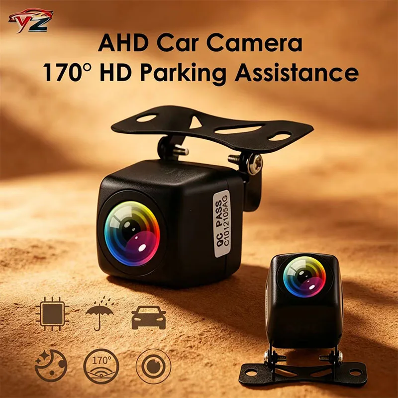 170度リアビューカメラ-ナイトビジョン-ip68防水-魚眼車載リバースカメラ-ahd720-駐車ccdバックアップパーキングアシスタント