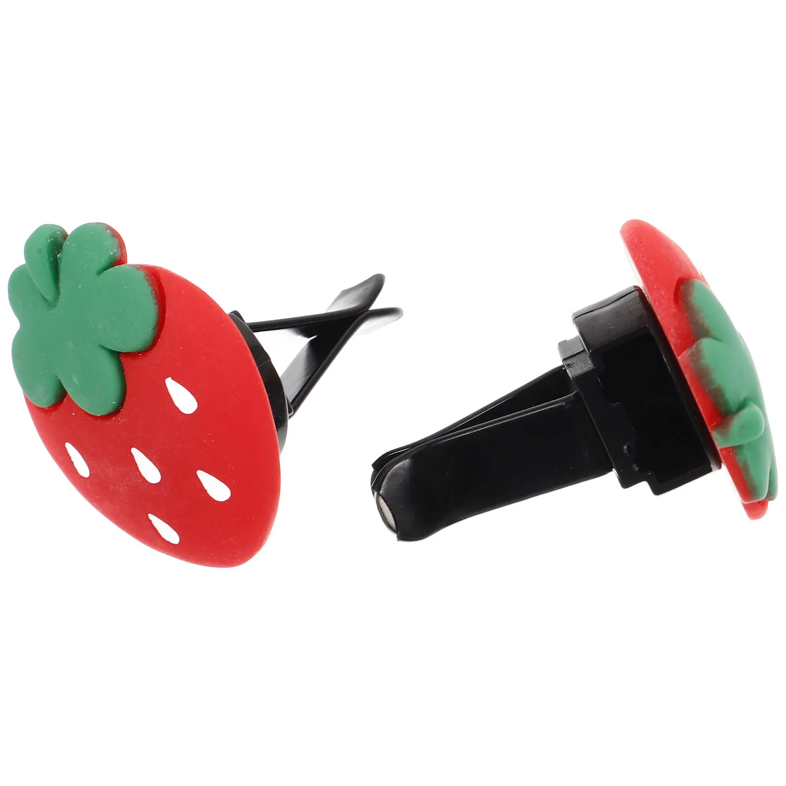 

2pcs Strawberry Shaped Car Air Freshener Clips Resin Vent Decor For Car Interior Air Conditioning Outlet Accessories Aroma