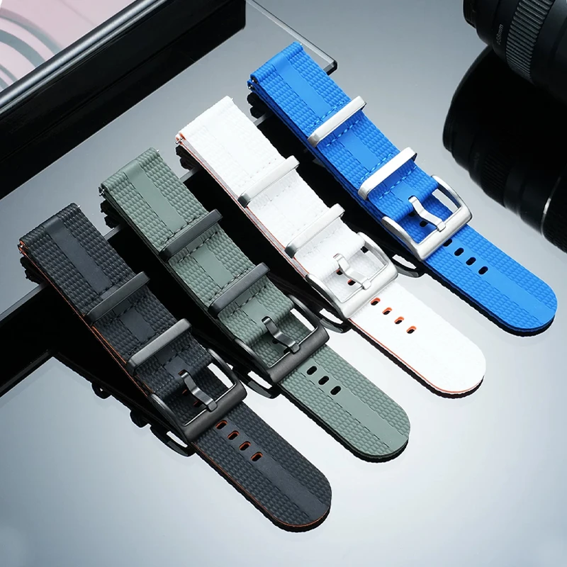 Soft Cool Silicone Watch Strap for Men 24MM Width Compatible with For Casio PRG-600YB/ PRW-6600/ PRG-650 Waterproof Sports Band
