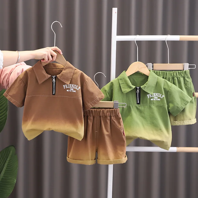 Boys Clothes Sets Summer 2024 Children Cotton Polo T-shirts Short Pants 2pcs Tracksuits For Baby Shorts Suit Kids Outfit Toddler