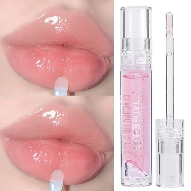 Jelly Lip Oil Transparent Water Glossy Lip Gloss Women Moisturizing Lip Glaze Mirror Glitter Liquid Lipsticks Korean Cosmetics