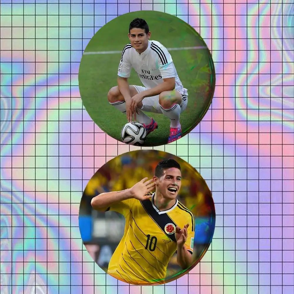 Soccer 2026 J-James R-Rodriguez Brooches for Backpack Accessories 25 32 44 58 75mm Round 2-piece set Free Mix