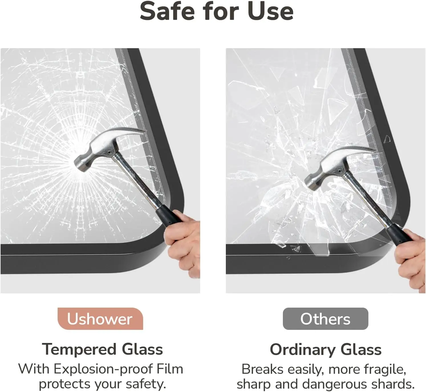 Specchio da bagno rettangolare nero da 2 pezzi 24x36 pollici, struttura in metallo montata a parete per sopra il lavandino