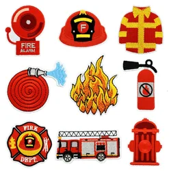 Custom Fireman Embroidery Patch Colorful Iron on Patches Creative Badge for Jackets, Jeans, Backpacks, Hats, Shirts