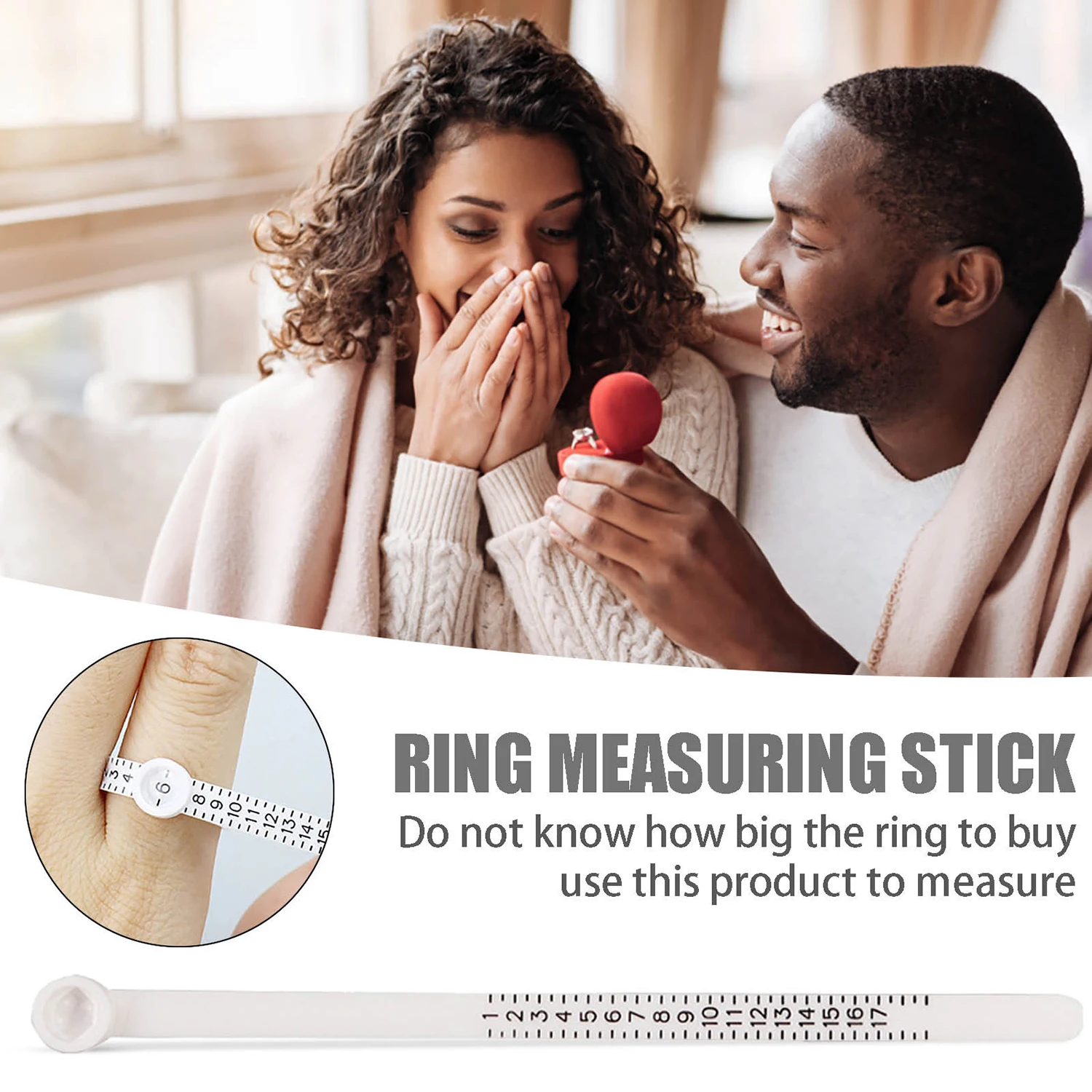 Ring Measuring Ruler With Magnifier Finger Coil Ring Sizing Tool UK/US Size Gauge Ring Sizer Accessories Insert Tightener Tools