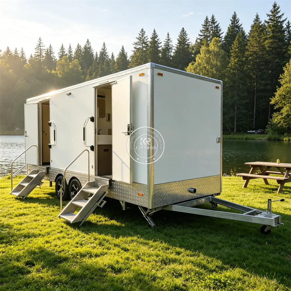 Premium Mobile Toilet Public Event Portable Restroom Bathroom Trailer Outdoor Portable Toilet Trailer for Outdoor Events